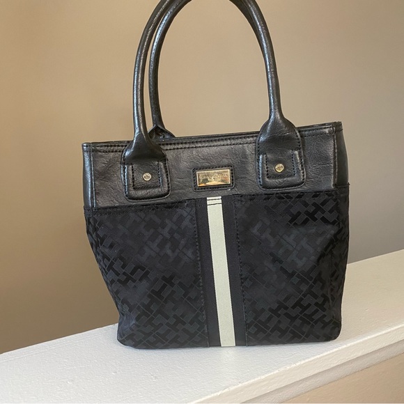 Tommy Hilfiger Womens Canvas Leather Handbag - Picture 2 of 6